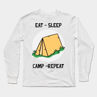 Eat - sleep - camp - repeat Long Sleeve T-Shirt